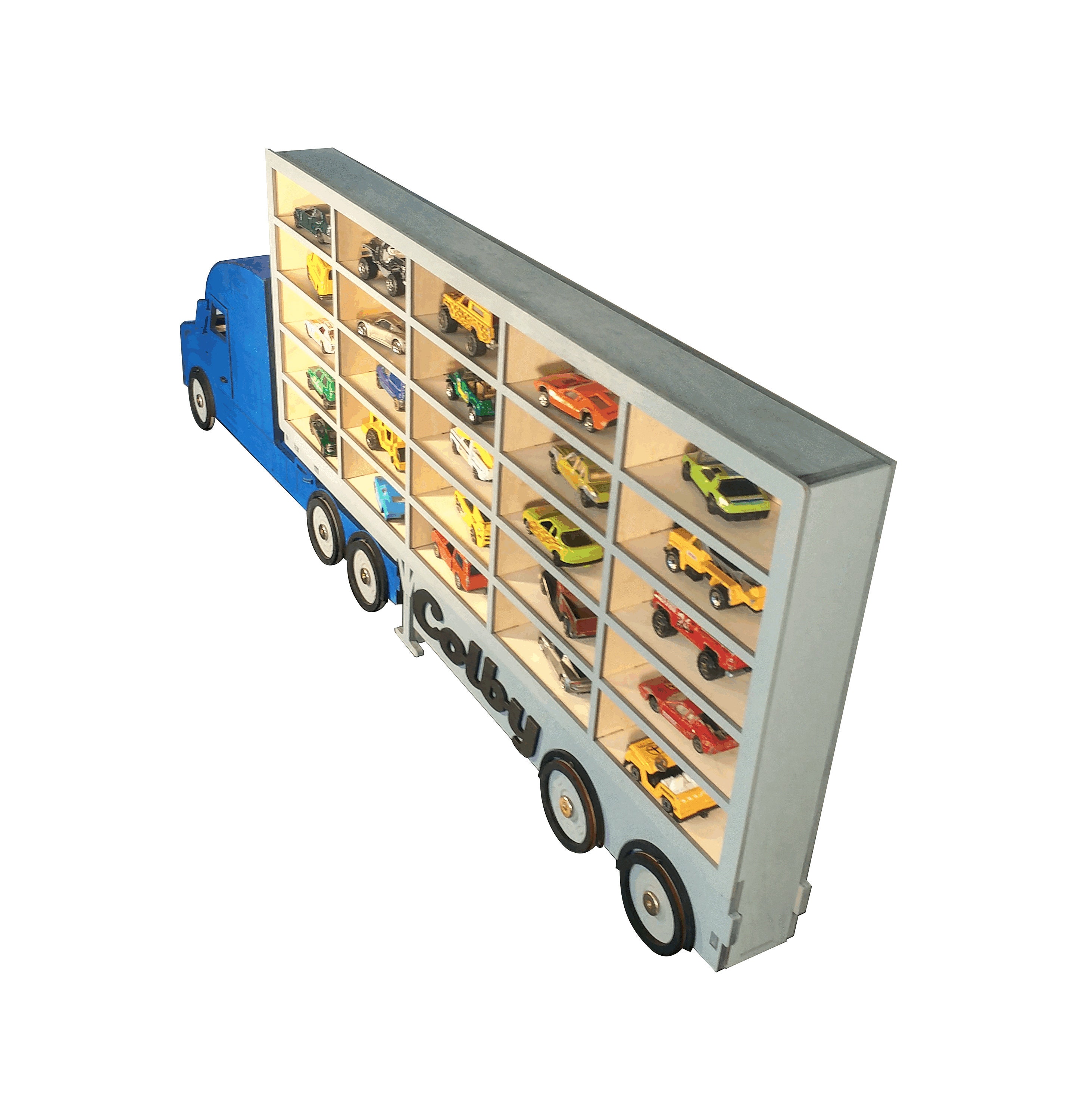 Toy Car Storage 2042 Sections Shelf for Hot Wheels Wooden Etsy Canada