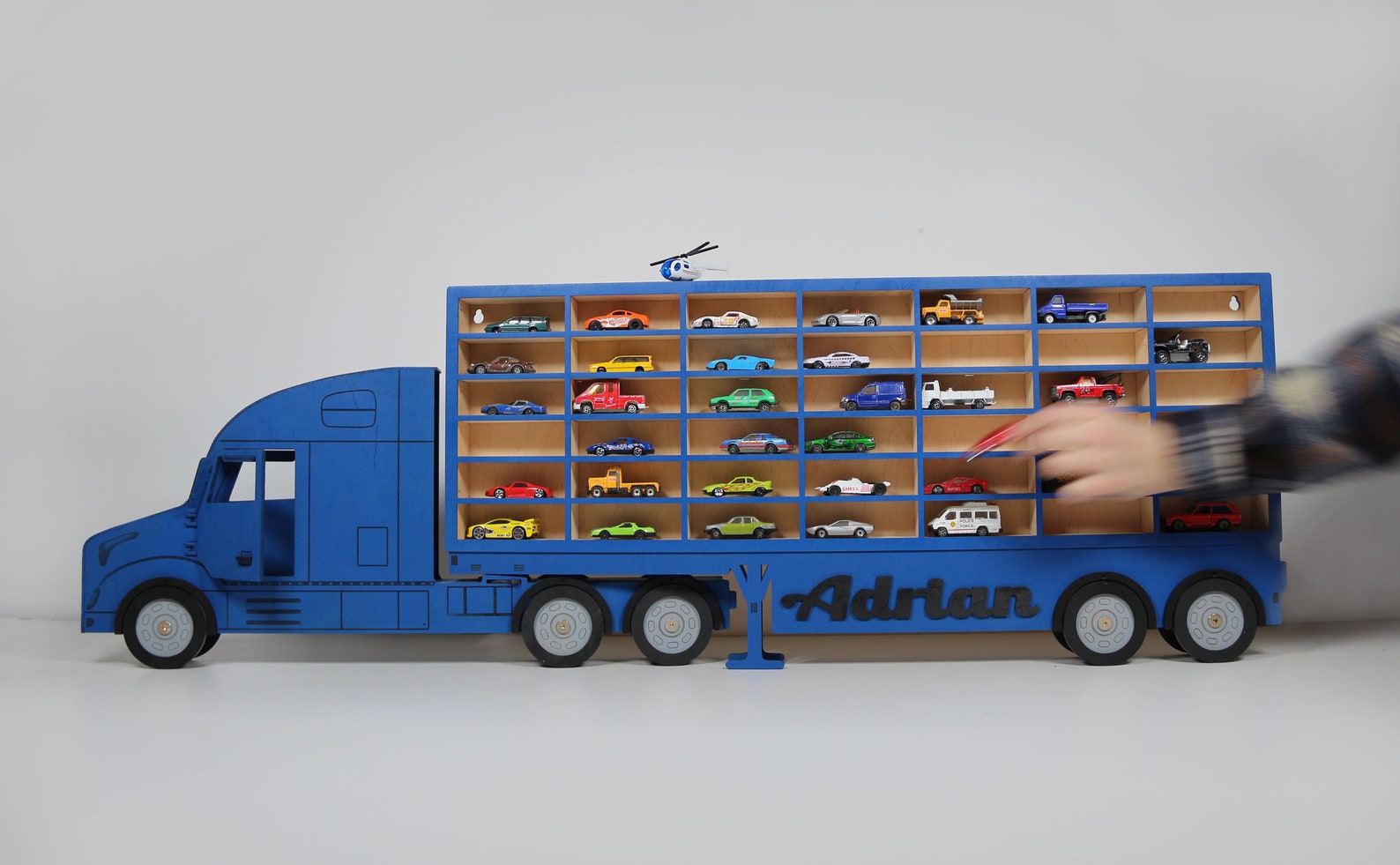 Toy Car Storage 20-100 Sections-Wooden Shelf for Diecast | Etsy
