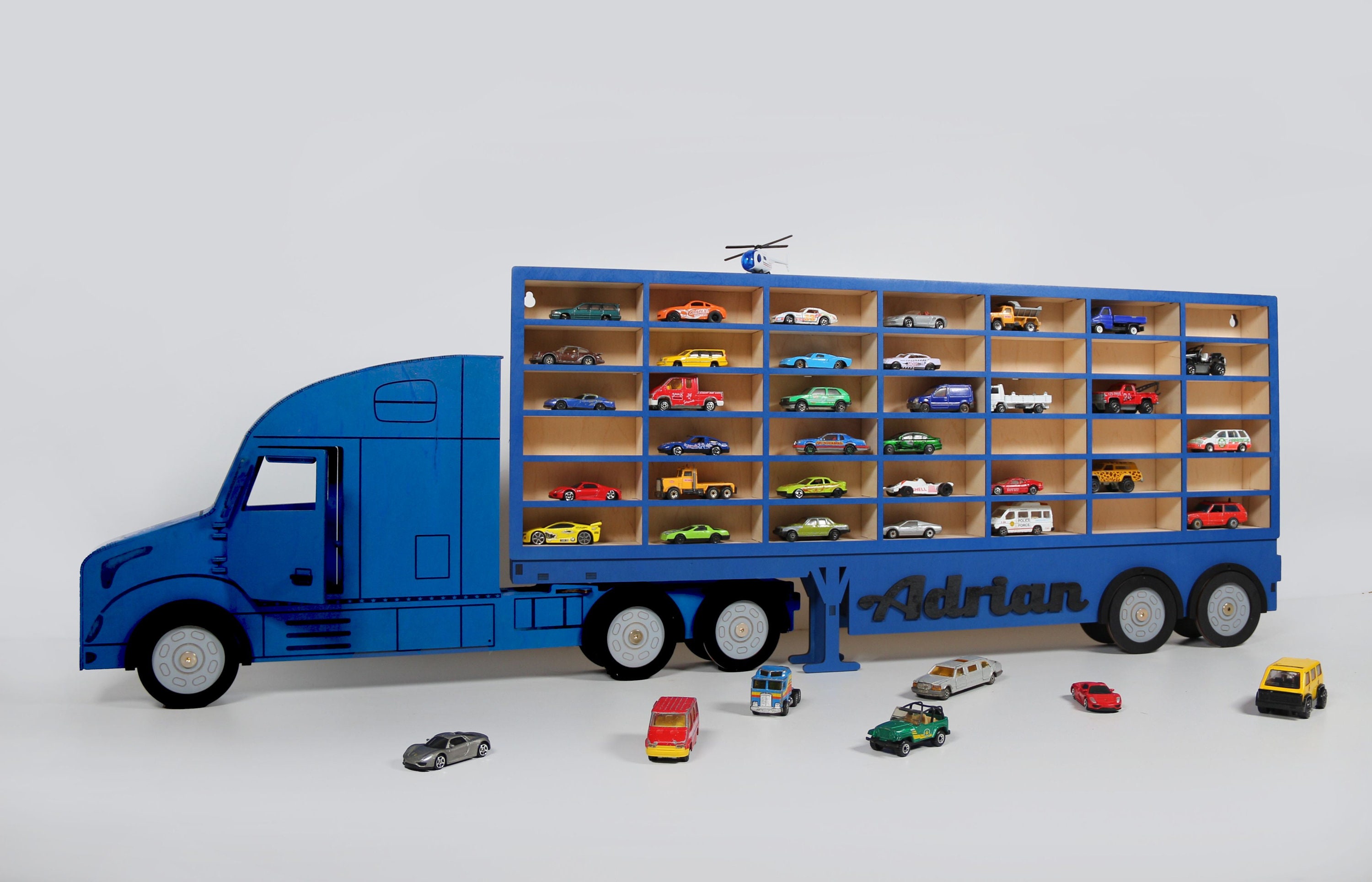 Toy Car Storage 20100 SectionsWooden Shelf for Diecast Etsy