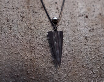 Paper airplane pendant, - chain, black