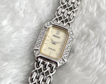SEIKO セイコー Exceline 7320-6520 クォーツ 腕時計 Vintage Seiko Exceline 7320 6520 Roman Numeral Dial Lady