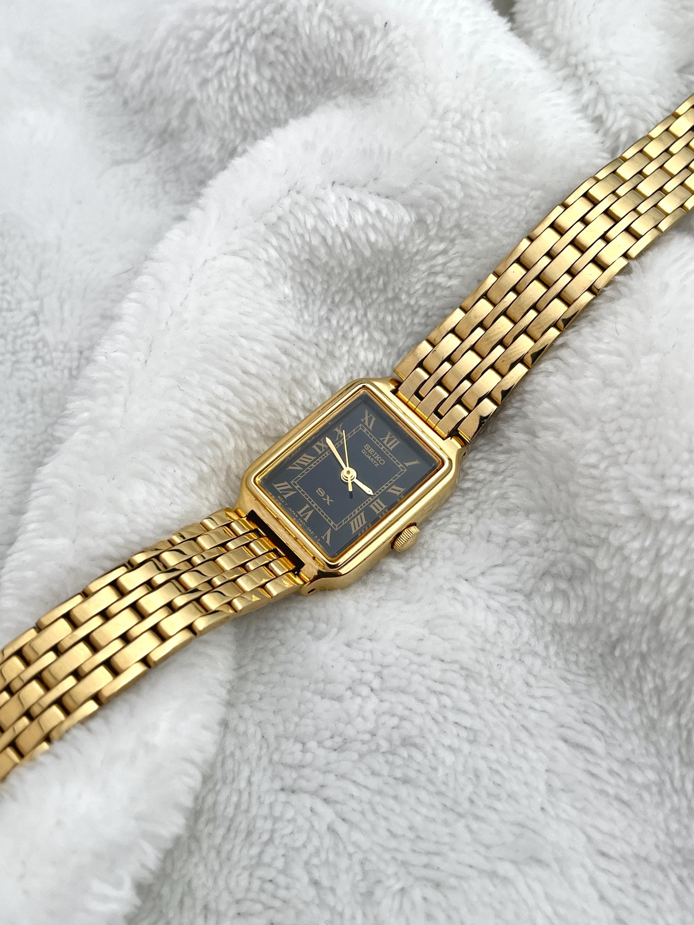 SEIKO セイコー タンク ローマン レディース ゴールド 腕時計 クォーツ SEIKO】 ヴィンテージ セイコー 女性用クォーツ腕時計 ゴールド