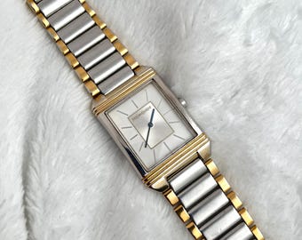 Vintage Rare Saint Laurent Two-tone Tank Watch 5421 H08789Y