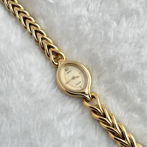 Seiko Exceline 80&#39;s Diamond inside Gold Tone 1F20 5000 Women Watch