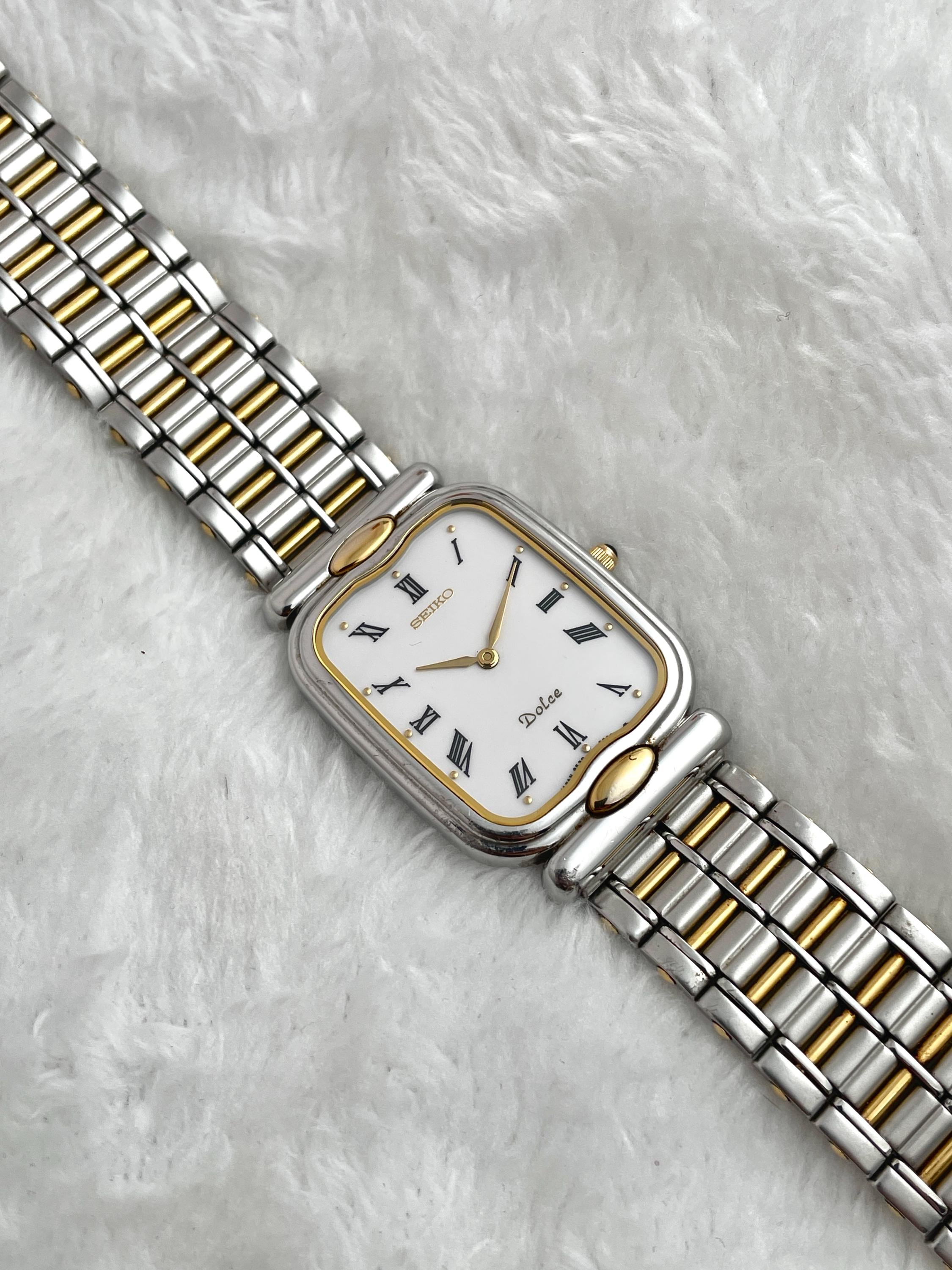 SEIKO DOLCE ホワイト文字盤 ゴールドメッシュ SEIKO DOLCE 腕時計 ゴールド ホワイト系｜Yahoo!フリマ（旧