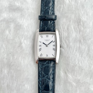 Vintage Seiko Lassale Roman Index 5A50 3A00 Lady Women Watch Japan Square Tank Shape