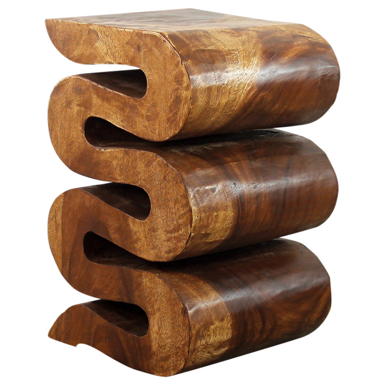 Haussmann® Wood Wave Verve Accent Snake Table 12x14x20 in H Etsy
