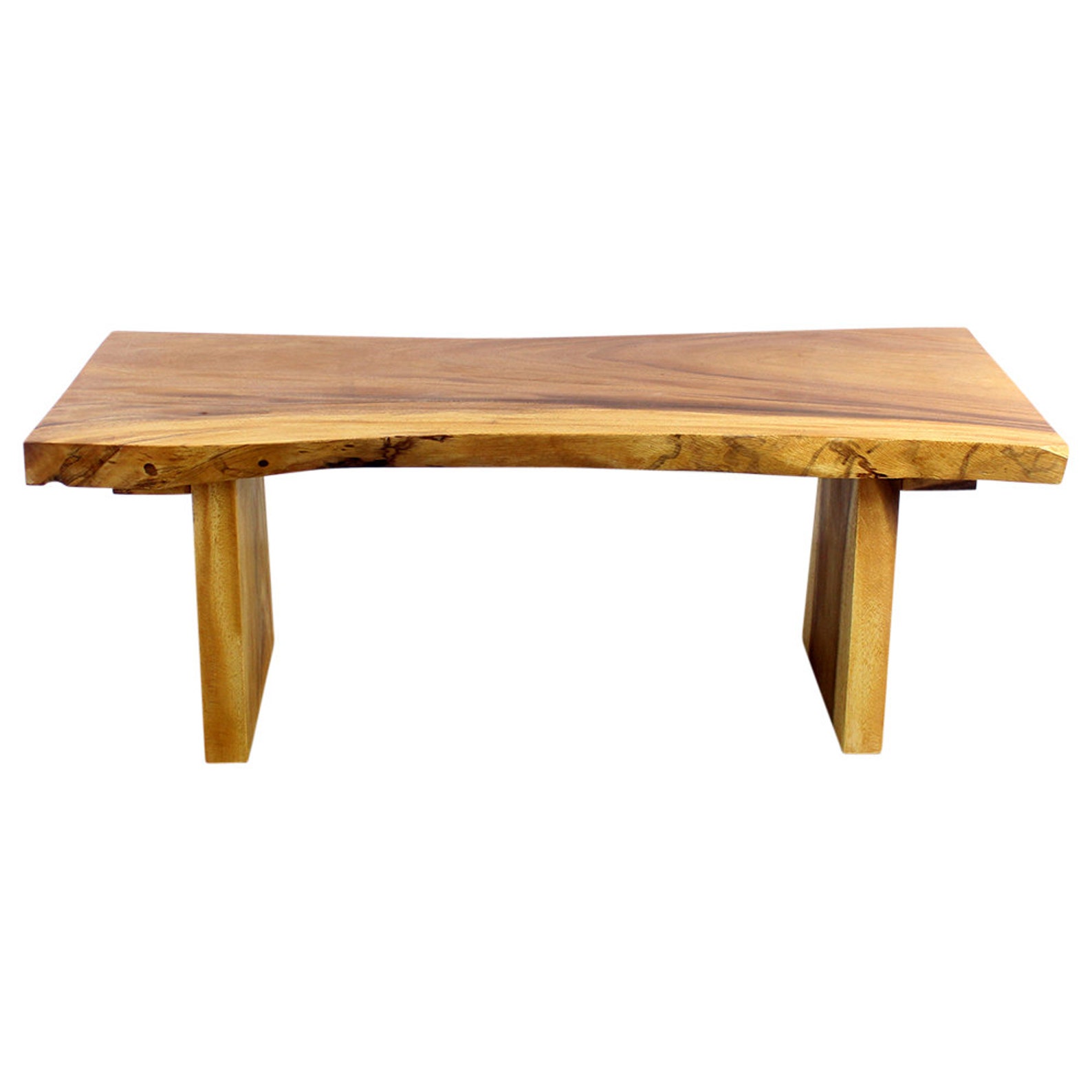 Haussmann® Wood Natural Edge Bench 48 in X 18 X 18 in H KD Oak Etsy