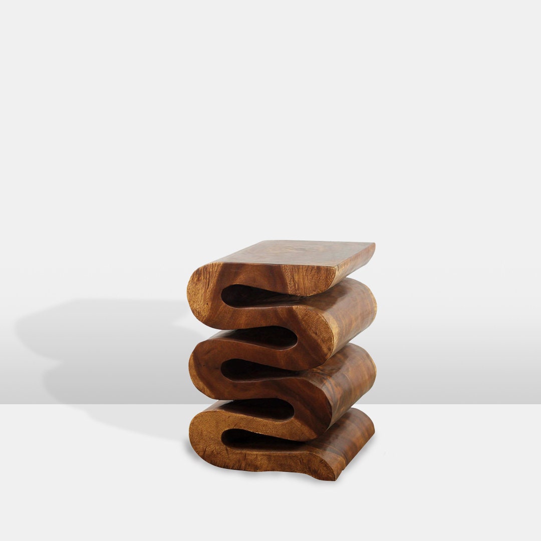 Haussmann® Wood Wave Verve Accent Snake Table 14 X 14 X 20 in Etsy