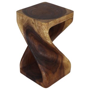 Haussmann Original Twist Stool – Walnut Oil Finish | 12x12x20”