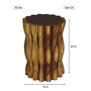 Mangrove Root Wood Stump End Table 15 in Diameter x 20 inch Height