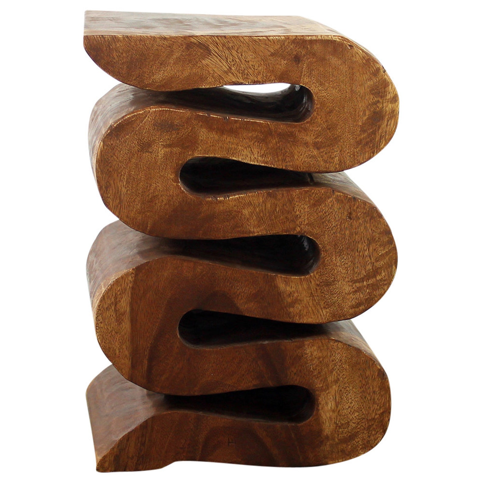Haussmann® Wood Wave Verve Accent Snake Table 12x14x20 in H Etsy
