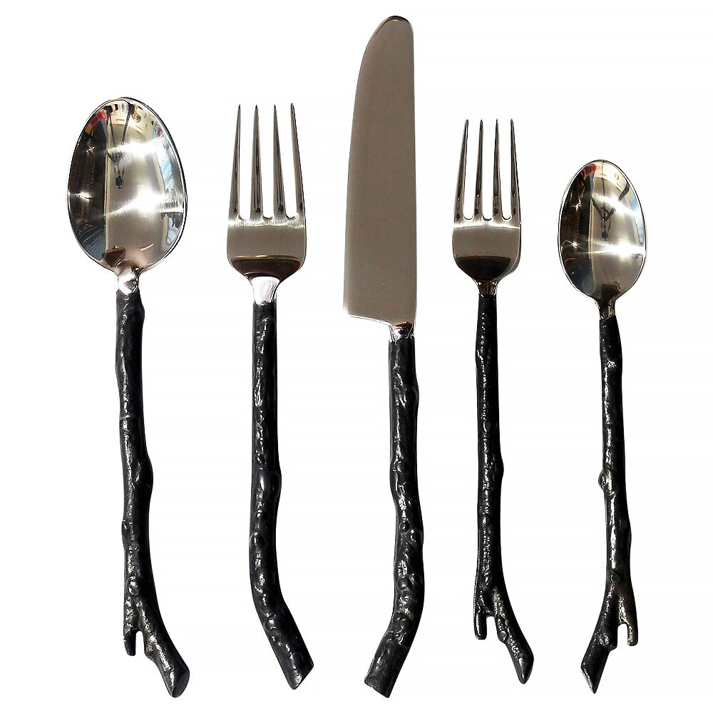 Haussmann® Stainless Steel Twig Flatware 5 Pc Set x 4 Place Etsy
