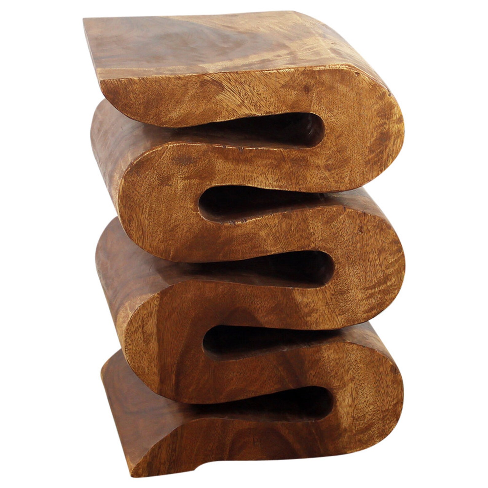 Haussmann® Wood Wave Verve Accent Snake Table 12x14x20 in H Etsy