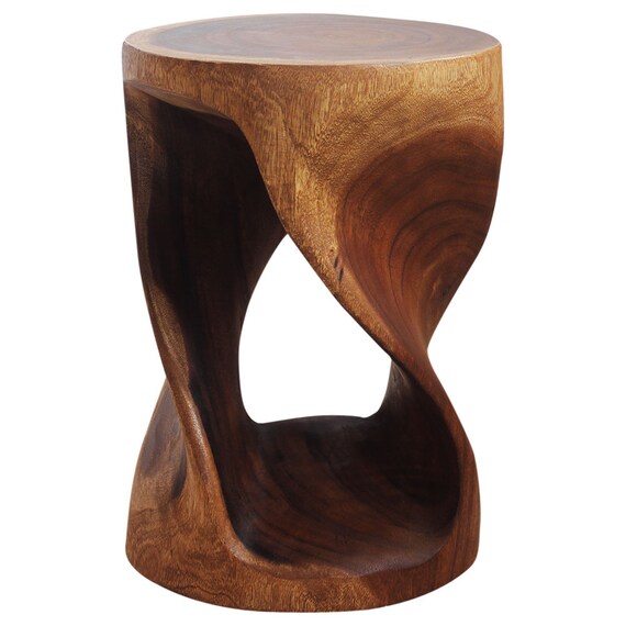 Haussmann Round Wood Twist Accent Table 14in Diax20in High Canada Round Wood Twist Accent Table 14in, Wooden Twist Coffee Table
