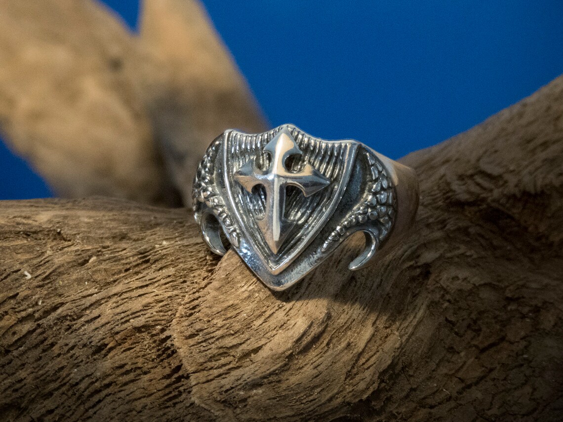 Gothic Cross Ring for Men / Silver Cross Men's Ring / Etsy