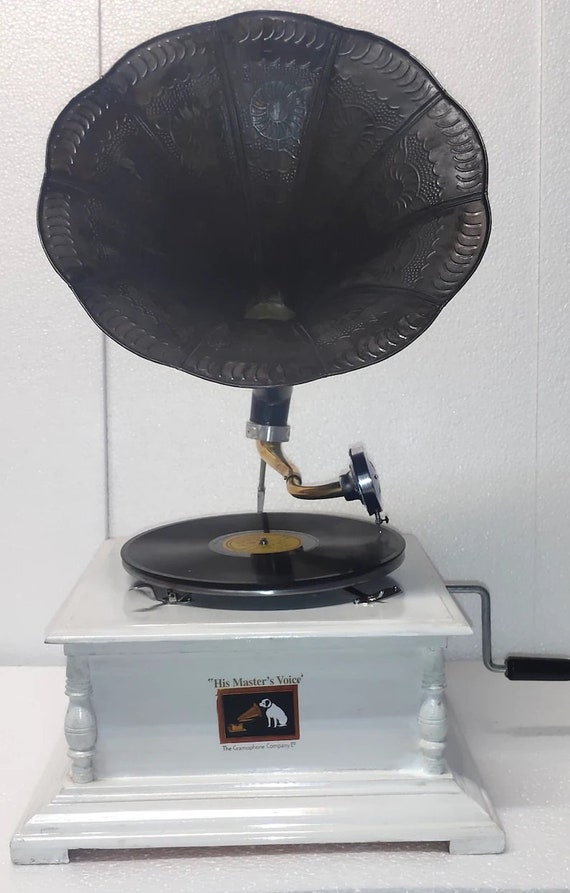 Gramophone HMV Record Player Sounds Beautiful Replica Record Etsy