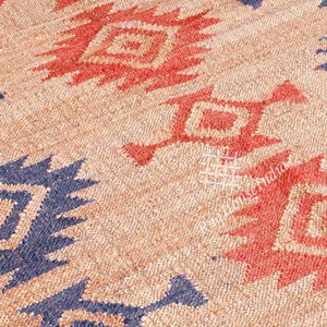 Handmade Hemp Jute Rug With Fringes rug Custom Size available Eco-Friendly Rugs Turkish Rug Floor Decor Rug Large Area rug for living room