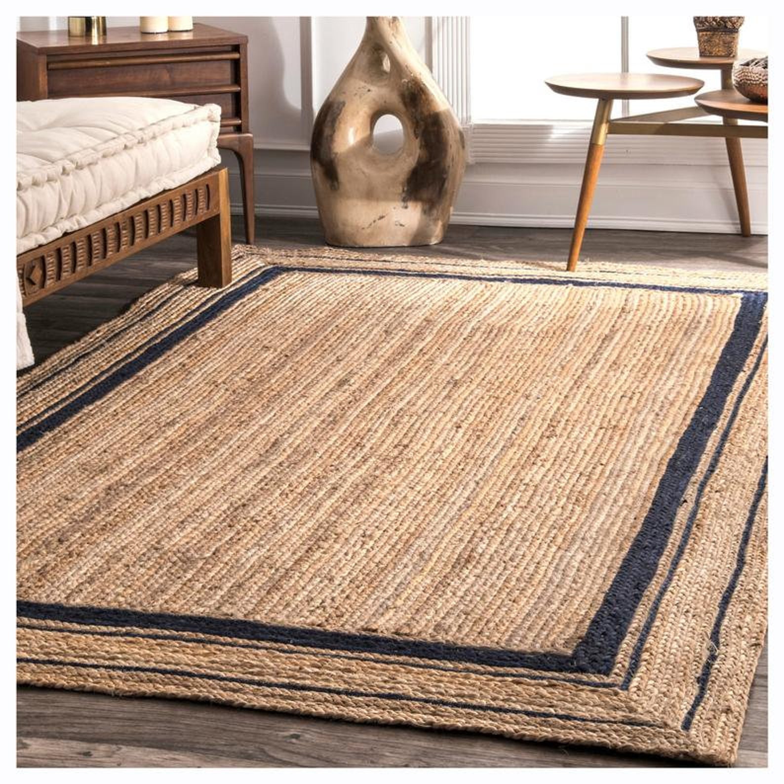 8x10 9x12 10x14 natural jute square rug eco friendly rug Etsy