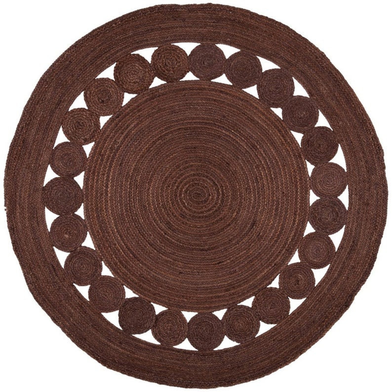 4x4 5x5 6X6 7x7 8x8 ft. braided round rug large round rug Etsy