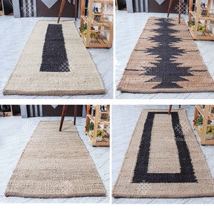 Rughouseindia&#39;s Best Seller Custom Size Handmade Natural Jute Hemp Runner Indian home decor runner area rug jute hemp stair decor rug