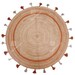 Custom Size Hand Braided Orange Round Natural Jute Rugs With - Etsy