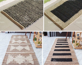 Best Seller tamaño personalizado hecho a mano natural yute cáñamo corredores/varios diseños indio decoración del hogar corredor/alfombra de área/cáñamo de yute/alfombra de decoración de escalera/corredor