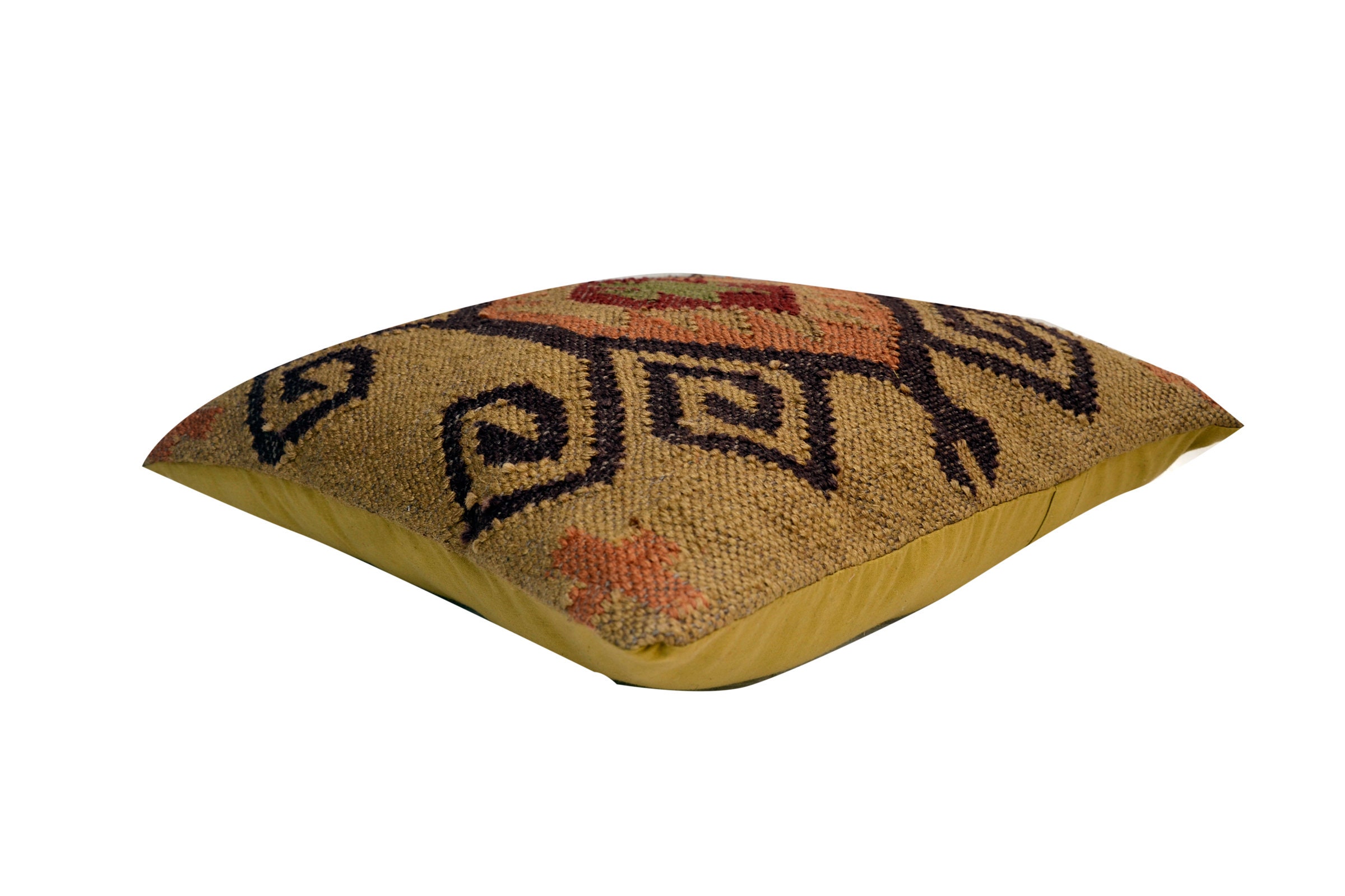 4 Set of Jute Cushion Cover Jute Ethnic Pillow Boho Hand Woven Etsy