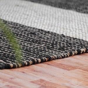 Indian handwoven floor hemp rug, bedside runner rug, jute area rug, hand-loomed yoga hemp, rustic rugs, handmade custom size hemp