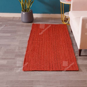 Custom Size Handgemaakte Effen/Runner Indiase Hand Gevlochten Boho Jute Runner Tapijt Gebied Tapijt Woondecoratie Tapijten Vloer Decor Tapijt