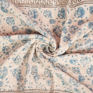 Gift for her Mothers day gift hostess Block print throw cotton throw floral throw designer throw blanket spring throw handmade throw throw