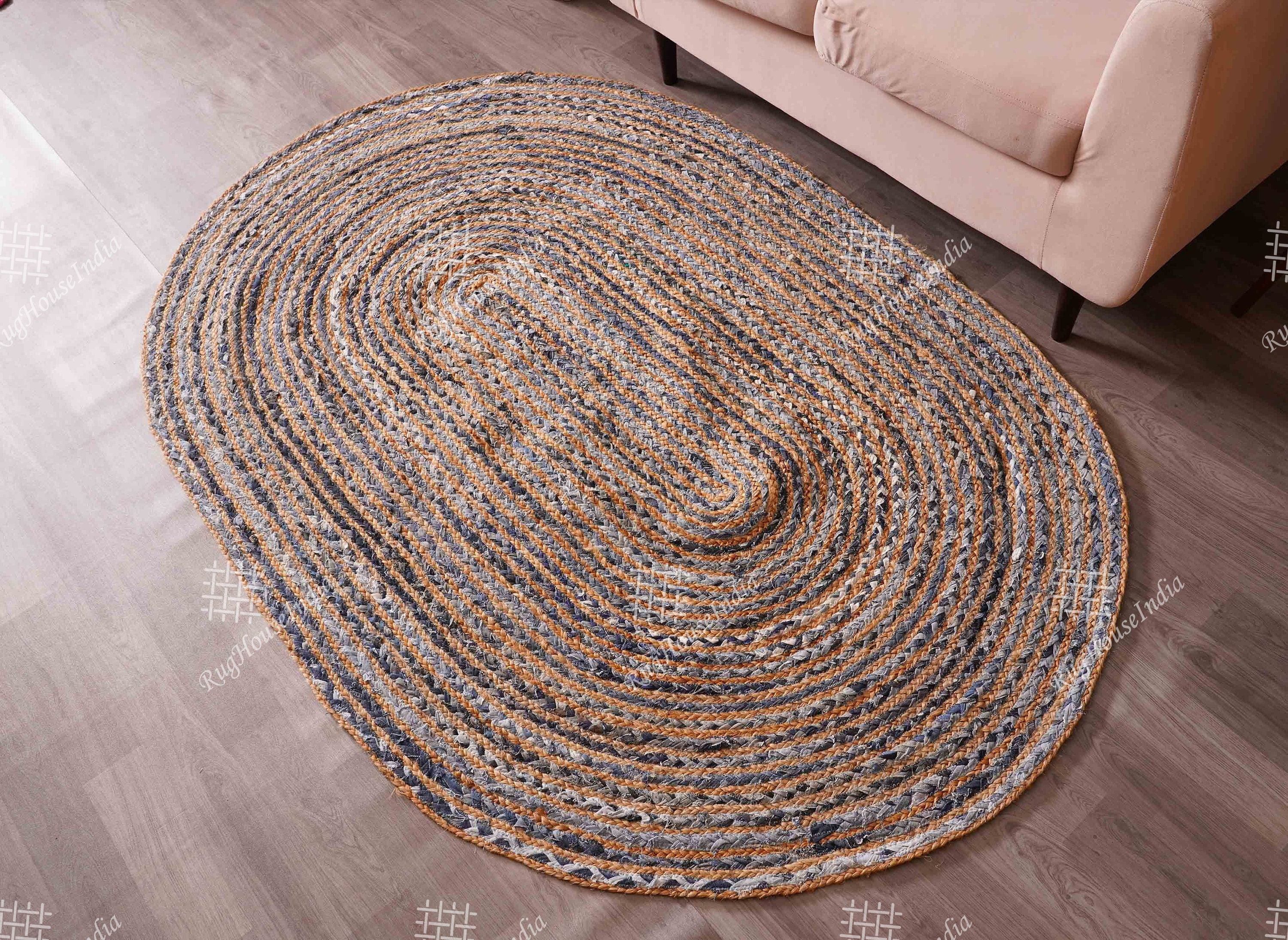 Multicolored Boho Cotton Chindi Rug & Rag Rugs - Royal Furnish - View #2