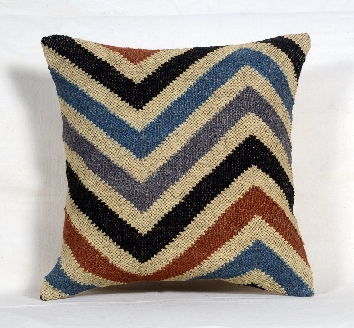 4 Set of Indian Kilim Cushions Cover 18X18 Pillows Boho Ethnic Etsy