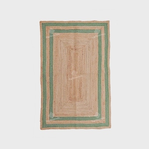 Handmade Jute Rugs- Braided Living Room Rug Vintage Area Rug Custom Size Kitchen Rug Natural Floor Rug Gifts For Him Area Rugs 8x10 Boho Rug Green