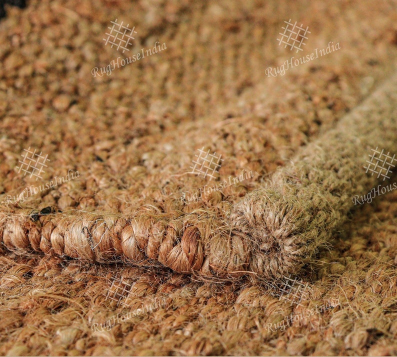 Custom Size Natural Jute Hemp Runner, Stair Decor/Entryway Runner, Jute Bed Side Runner, Vintage Area Rug,Natural Jute Hemp Beige Doormat image 4