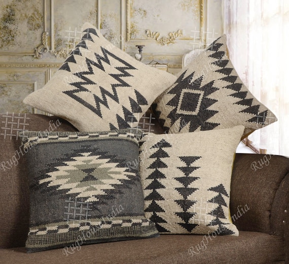 18x18 Set of 4 Indian Handmade 45x45cm Cushion Covers,throw Pillow