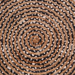 Custom Size Hand Braided Cotton & Jute Round Rug/Doormat, Multicolor Round Rug, Round Area Rug, Bohemian Décor, Eco Friendly Rug Vintage Rug