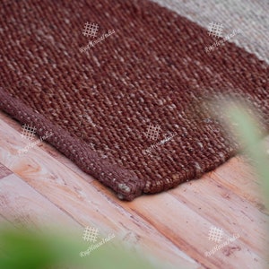 Custom Size Indian Handmade Flatweave Hemp Jute Rug With Every Border Color Design Rug Large Area Rug Living Room And Home Decor Rug Hallway
