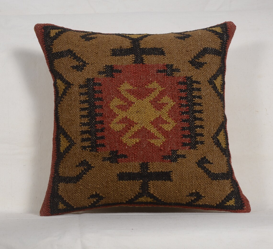 4 Pcs Set of Indian Chouhan Rugs Kilim Jute Cushion Cover Etsy