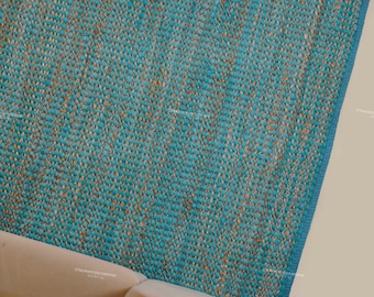 Handmade cotton jute rugs : boho decor vintage cotton carpet for large area rug