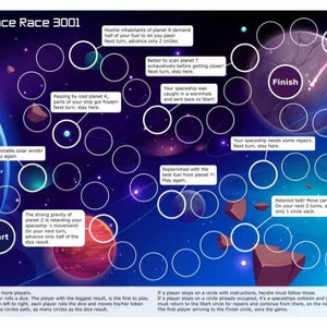 Print & Play - Board Game - Space Race 3001 A4 / A3