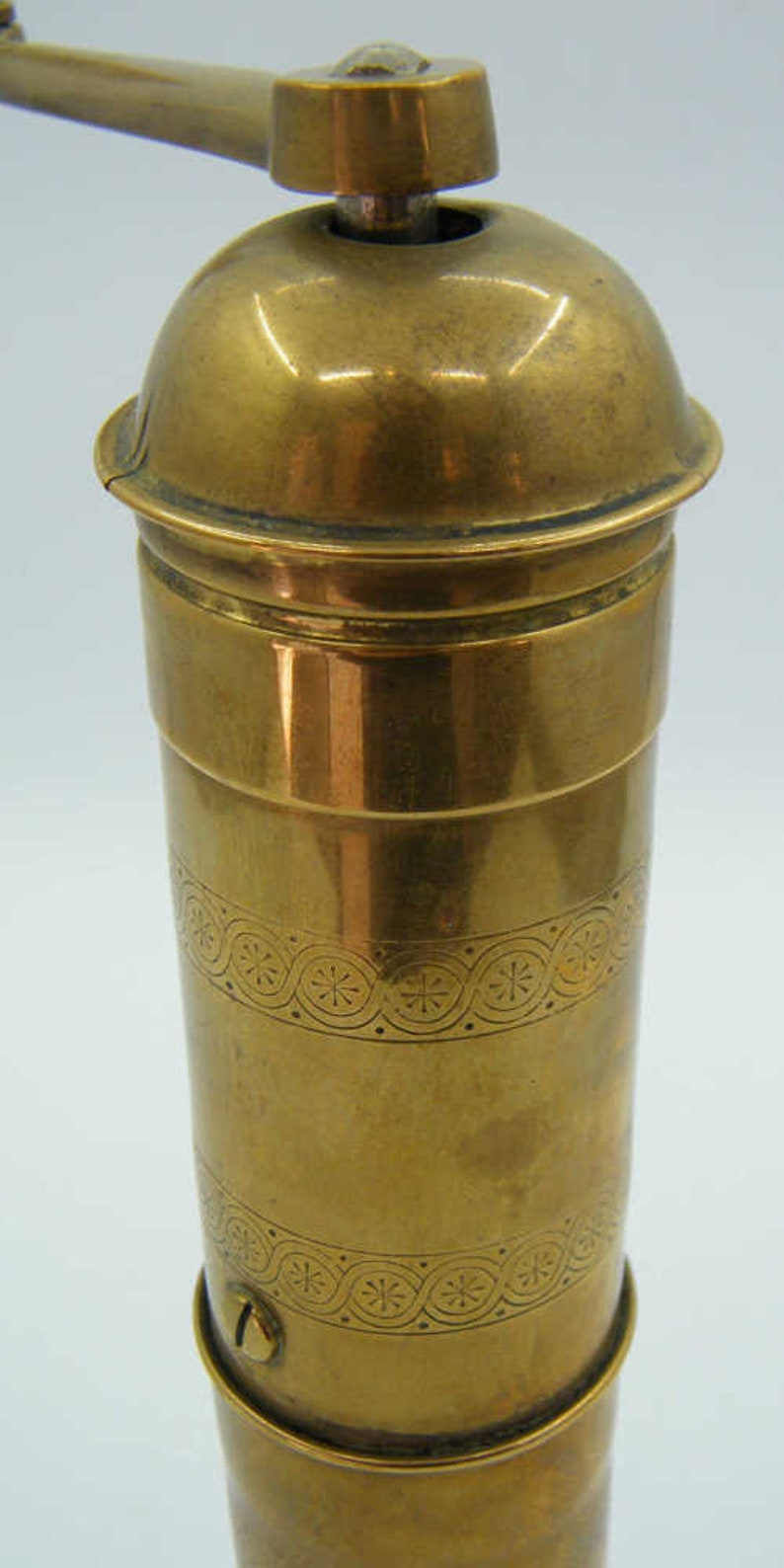 Vintage Solid Brass KTM Original MOCCA Pepper Grinder