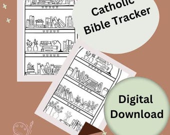 Druckbare katholische Bibel Tracker - OT & NY Bücherregale