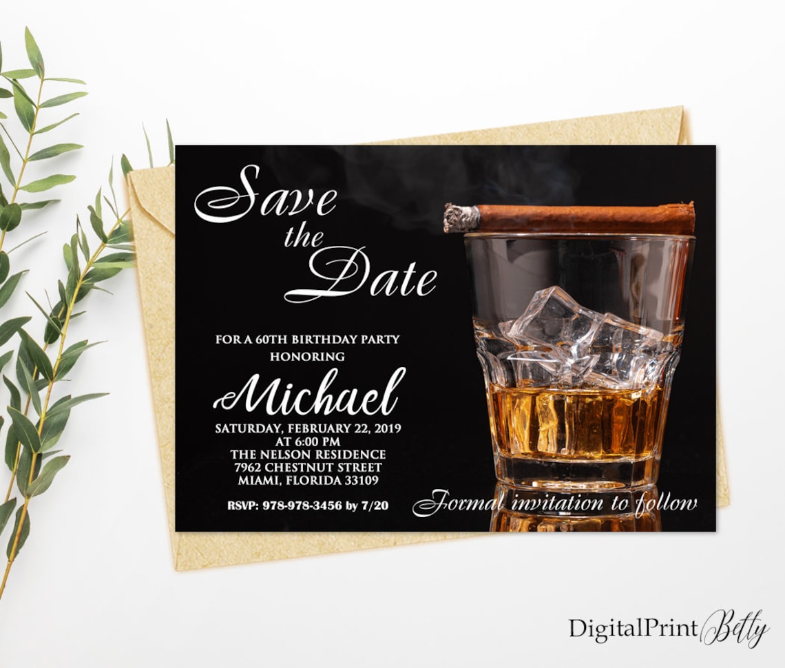 Save The Date 60th Birthday Invitations Save The Date | Etsy
