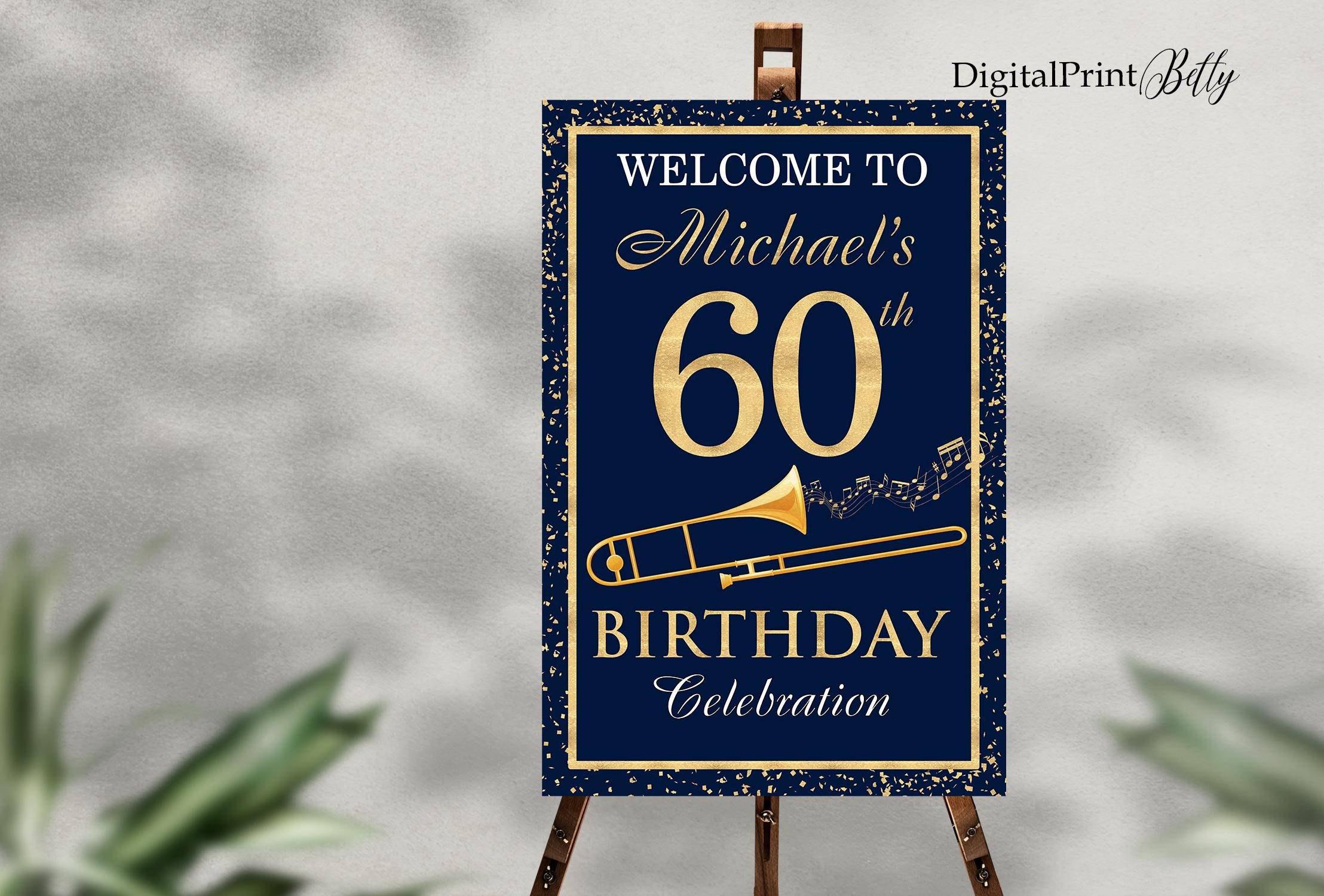 60th Birthday Welcome Sign, Welcome Sign, Birthday Sign, Any Age ...