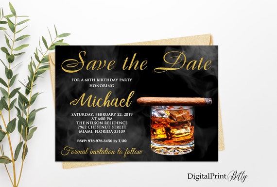Save the Date 60th Birthday Invitations Save the Date | Etsy