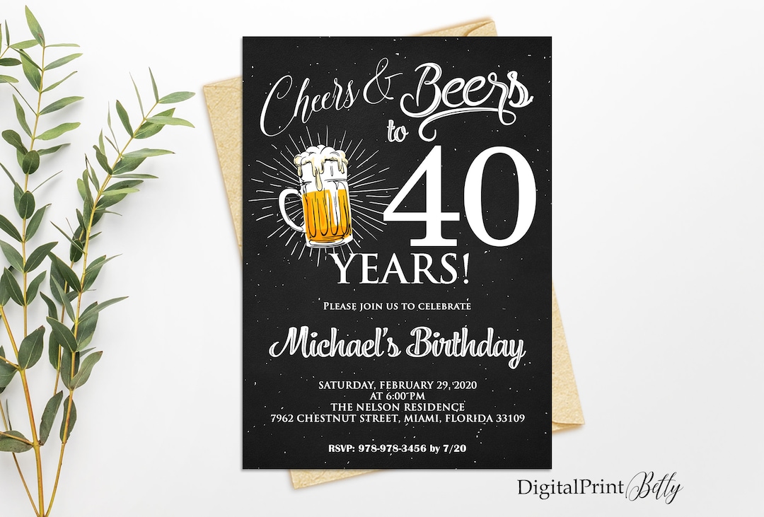 Male 40th Birthday Card Embellished Forty Today Star Champagne Greetin