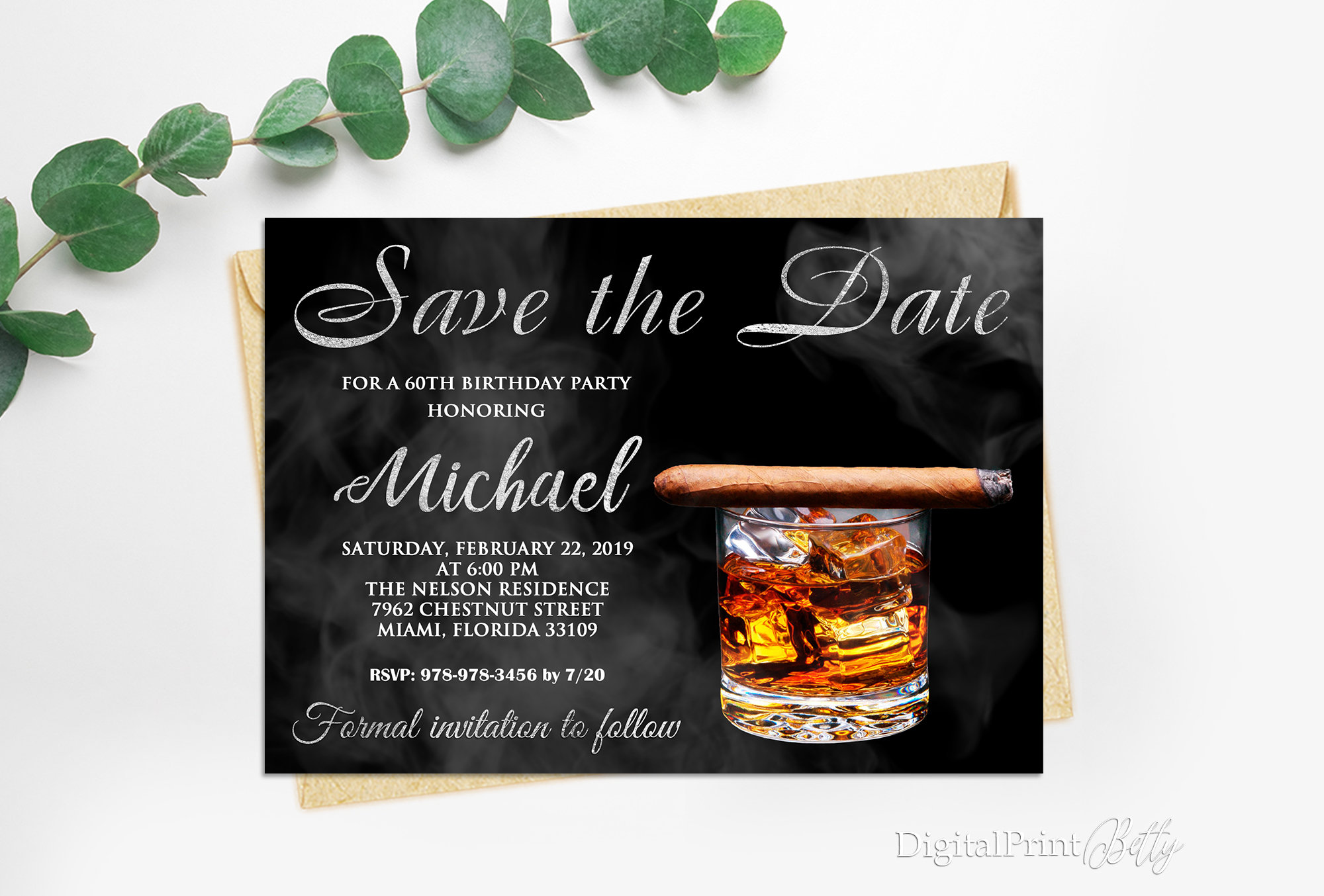 Save the Date 60th Birthday Invitations Save the Date | Etsy