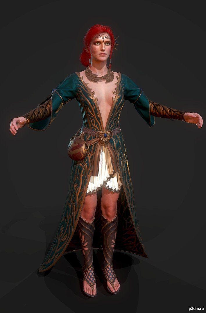Triss Merigold Alternative Outfit Detailed High Quality | Etsy