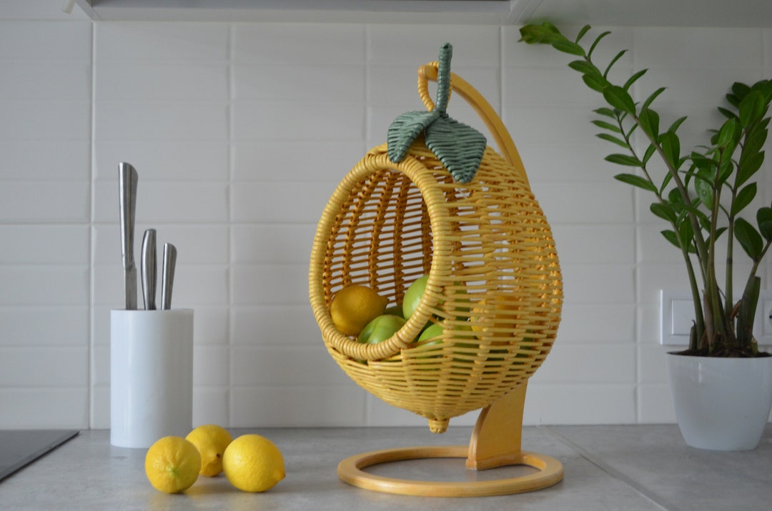 Hanging Basket for Storing Fruits Fruit Basket in the Shape of a Lemon ...